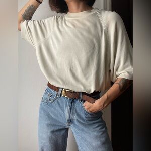 Murano cream silk knit